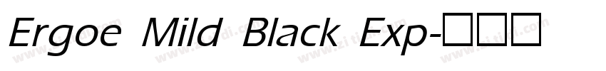 Ergoe Mild Black Exp字体转换